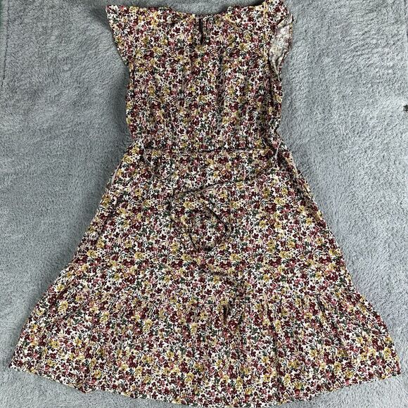 Time and Tru Cottagecore Flutter Sleeve Dress XL 16 18 Wildflower Tiered Midi - Picture 12 of 15